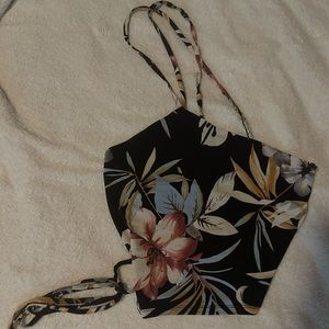WINDSOR Flower Pattern Crop Top